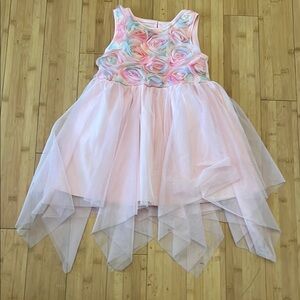 Cat & Jack Pink Asymmetrical Tiered Sundress